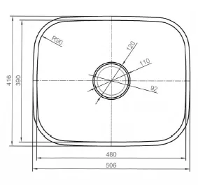B500 Stainless Sink Dimensions