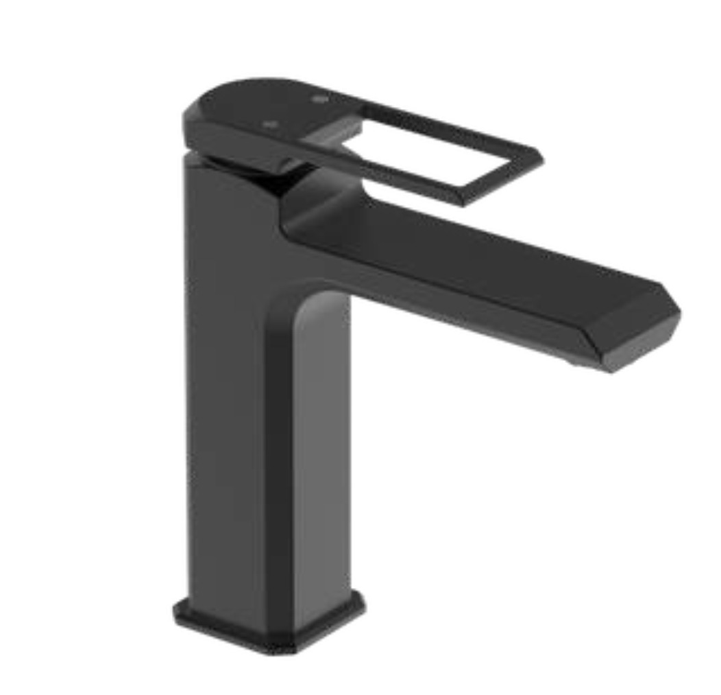 MLB190-S Quadro Medium Black Basin Mixer