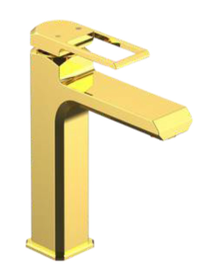 MLB190-A Quadro Medium Gold Basin Mixer
