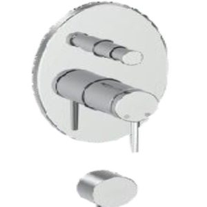 MKB195 Adoro circular concealed mixer with 2 chrome outlets + bridge