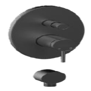 MKB195-G Adoro 2 Outlet Circular Concealed Mixer, Gen Black + Bridge