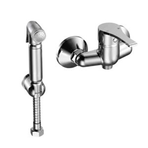 MTB65 - Chrome Bidet Mixer with Hand Shower