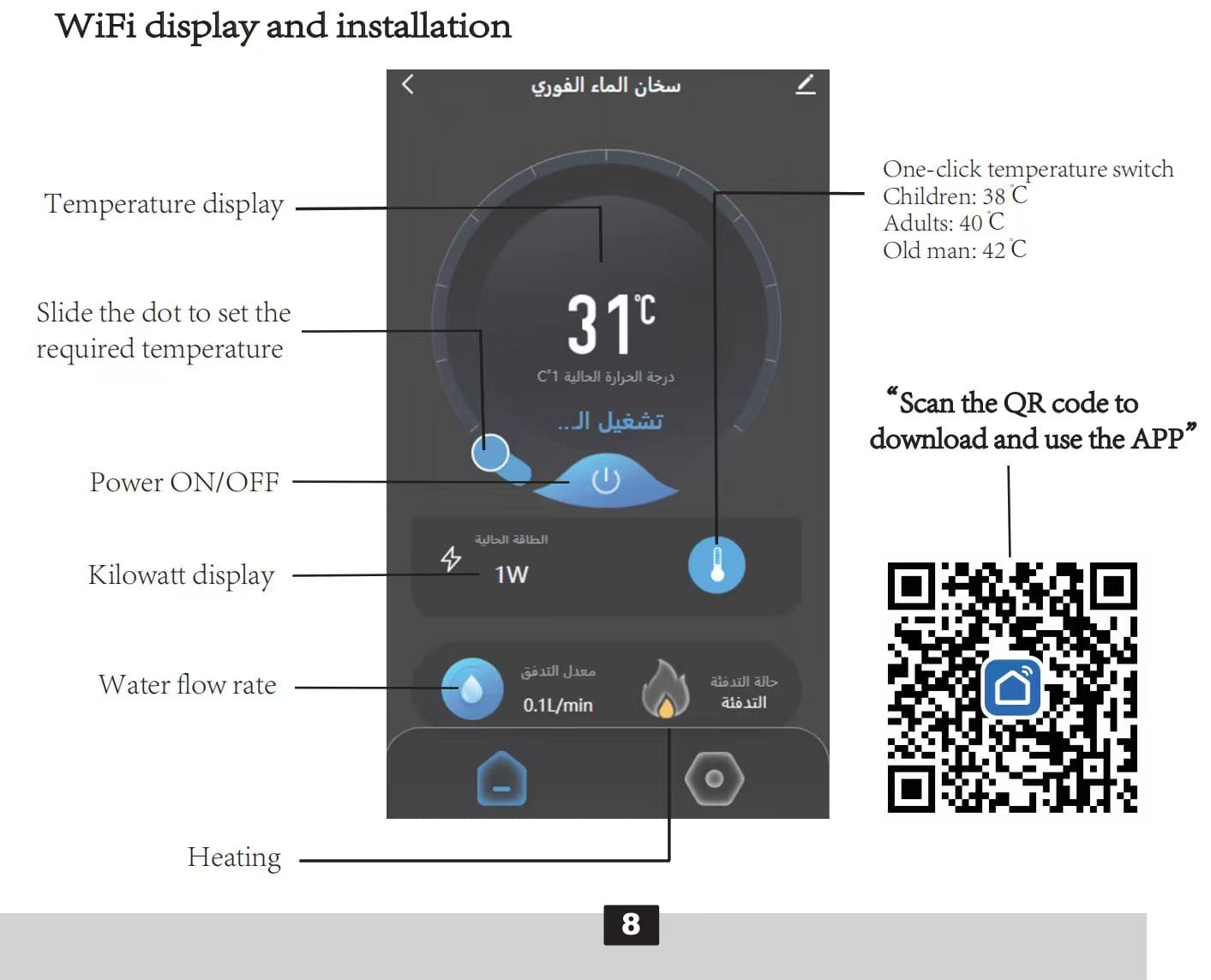 P101 13 kW BL - Digital Instant heater - Image 2